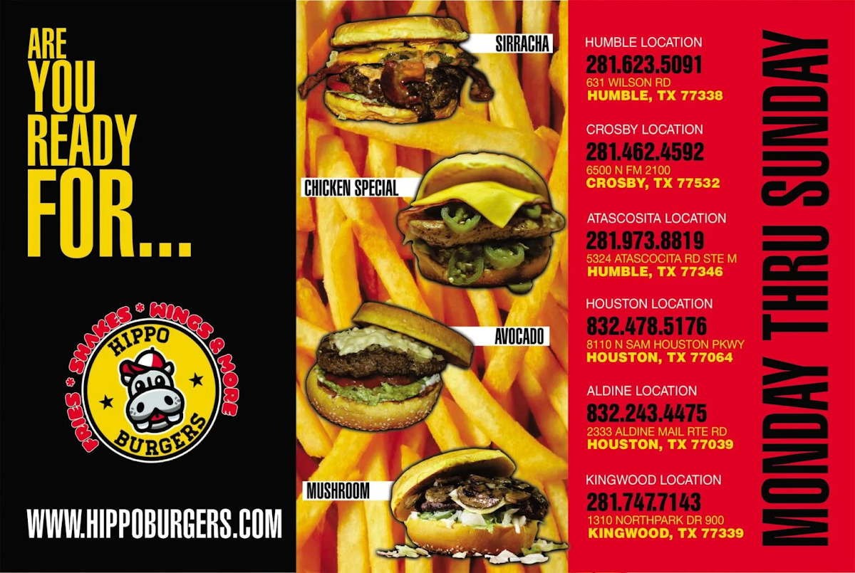 Hippo Burgers Menu - Image 2